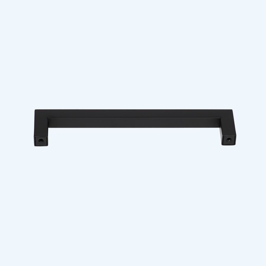 Greep zwart RVS vierkant 160 x 35 mm