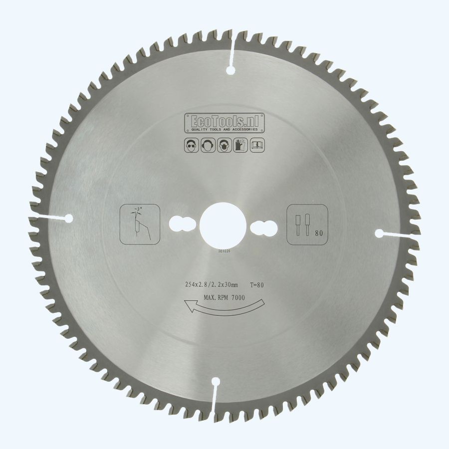 Zaagblad voor afkortzaag - 254 x 30mm - 80T | Universeel kopen