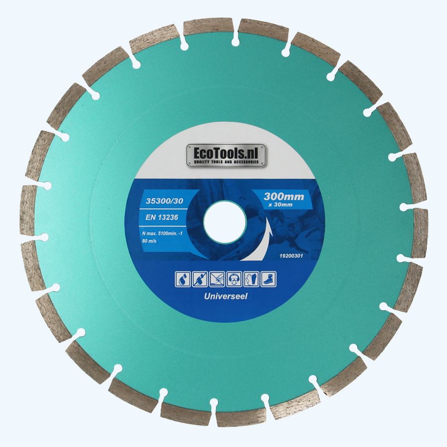 Universeel gebruik Diamantzaagblad (nat) 300 x 30 mm