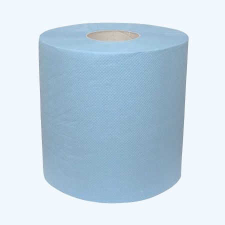 1 x Poetsrol 2-laags blauw 26 cm x 380 meter