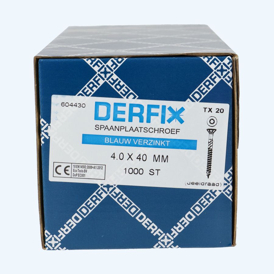 1000 stuks Spaanplaatschroeven 4x40 Torx deel